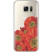 Прозрачный чехол Uprint Samsung G930 Galaxy S7 Red Poppies