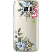 Прозрачный чехол Uprint Samsung G930 Galaxy S7 Floral