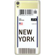 Прозрачный чехол Uprint Sony Xperia XA F3112 Ticket New York