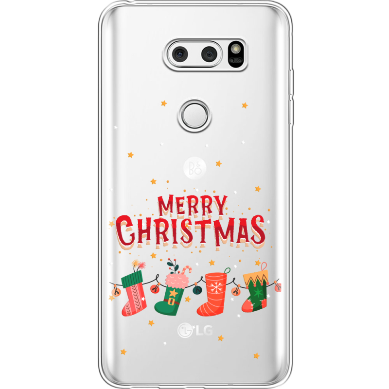 Прозрачный чехол Uprint LG V30 / V30 Plus H930DS  Merry Christmas