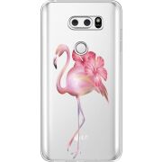Прозрачный чехол Uprint LG V30 / V30 Plus H930DS  Floral Flamingo