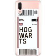 Прозрачный чехол Uprint Huawei P20 Ticket Hogwarts