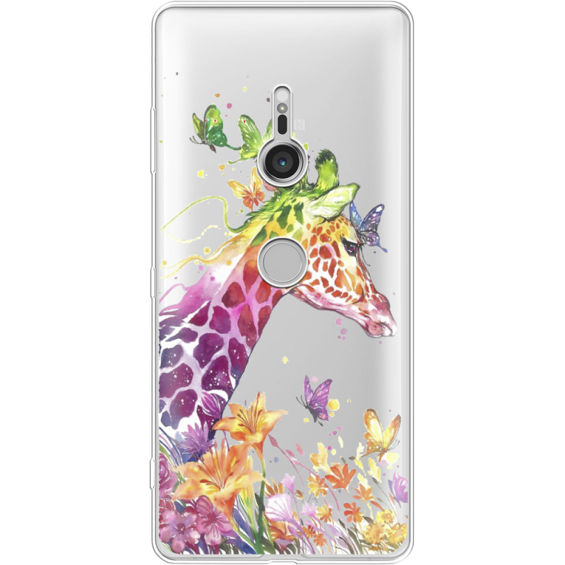 Прозрачный чехол Uprint Sony Xperia XZ3 H9436 Colorful Giraffe