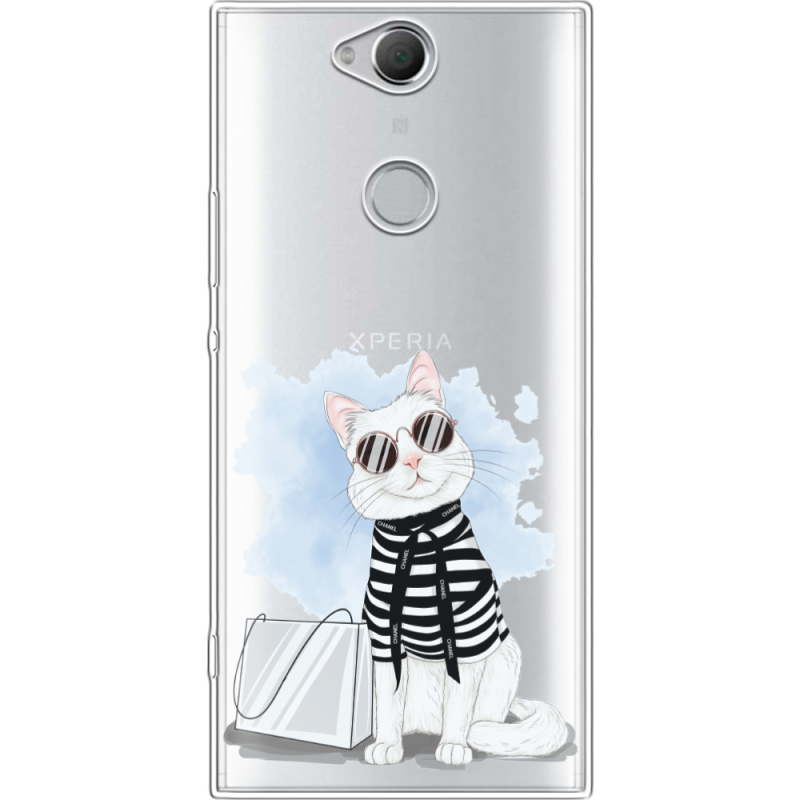 Прозрачный чехол Uprint Sony Xperia XA2 Plus H4413 Cat Style