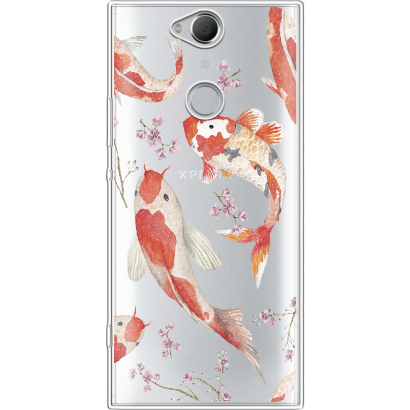 Прозрачный чехол Uprint Sony Xperia XA2 Plus H4413 Japanese Koi Fish