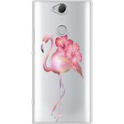 Прозрачный чехол Uprint Sony Xperia XA2 Plus H4413 Floral Flamingo