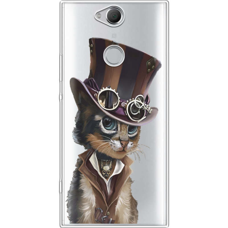 Прозрачный чехол Uprint Sony Xperia XA2 Plus H4413 Steampunk Cat