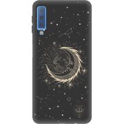 Черный чехол Uprint Samsung A750 Galaxy A7 2018 Moon