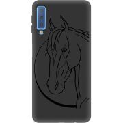 Черный чехол Uprint Samsung A750 Galaxy A7 2018 Horse