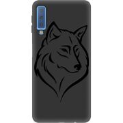 Черный чехол Uprint Samsung A750 Galaxy A7 2018 Wolf