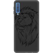Черный чехол Uprint Samsung A750 Galaxy A7 2018 Lion