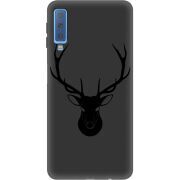 Черный чехол Uprint Samsung A750 Galaxy A7 2018 Deer