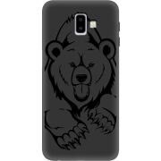 Черный чехол Uprint Samsung J610 Galaxy J6 Plus 2018 Grizzly Bear