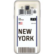 Прозрачный чехол Uprint Samsung J701 Galaxy J7 Neo Duos Ticket New York