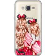 Прозрачный чехол Uprint Samsung J701 Galaxy J7 Neo Duos Mouse Girls