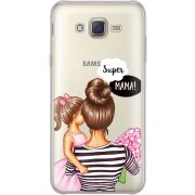 Прозрачный чехол Uprint Samsung J701 Galaxy J7 Neo Duos Super Mama and Daughter