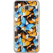 Прозрачный чехол Uprint Samsung J701 Galaxy J7 Neo Duos Butterfly Morpho