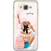Прозрачный чехол Uprint Samsung J701 Galaxy J7 Neo Duos Travel Girl