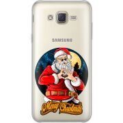 Прозрачный чехол Uprint Samsung J701 Galaxy J7 Neo Duos Cool Santa