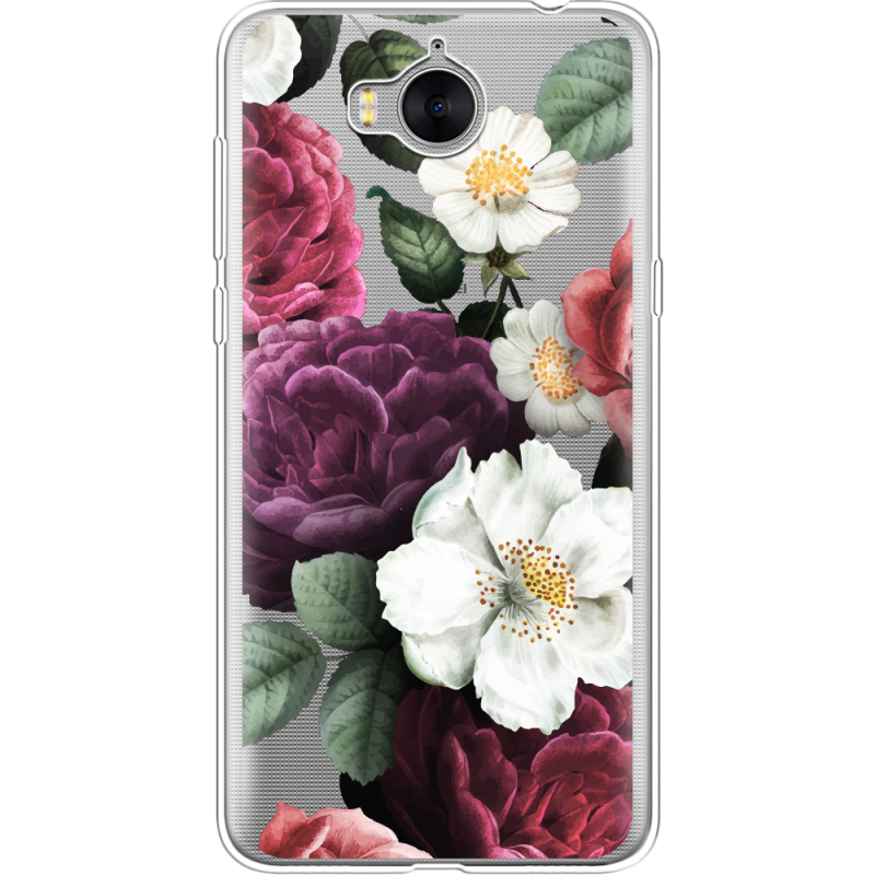 Прозрачный чехол Uprint Huawei Y5 2017 Floral Dark Dreams