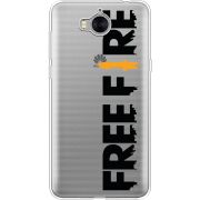 Прозрачный чехол Uprint Huawei Y5 2017 Free Fire Black Logo