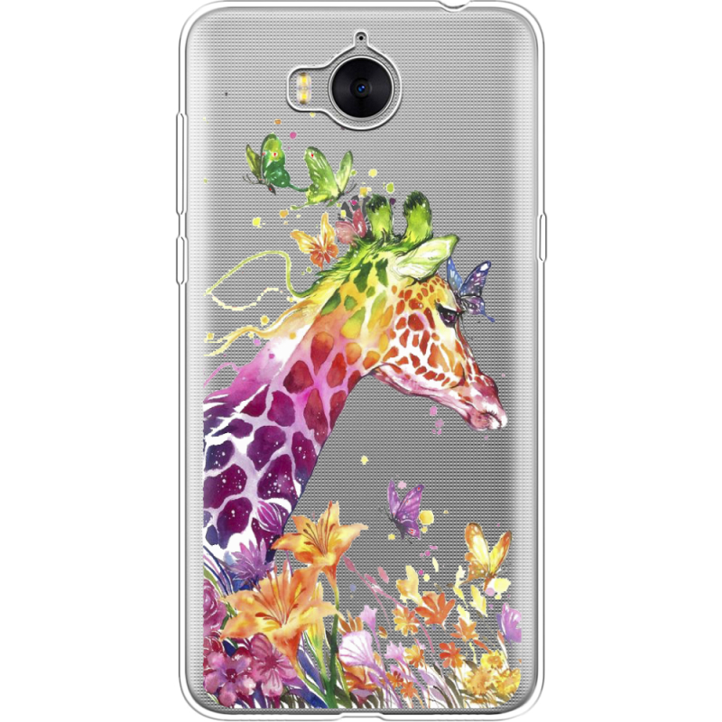 Прозрачный чехол Uprint Huawei Y5 2017 Colorful Giraffe