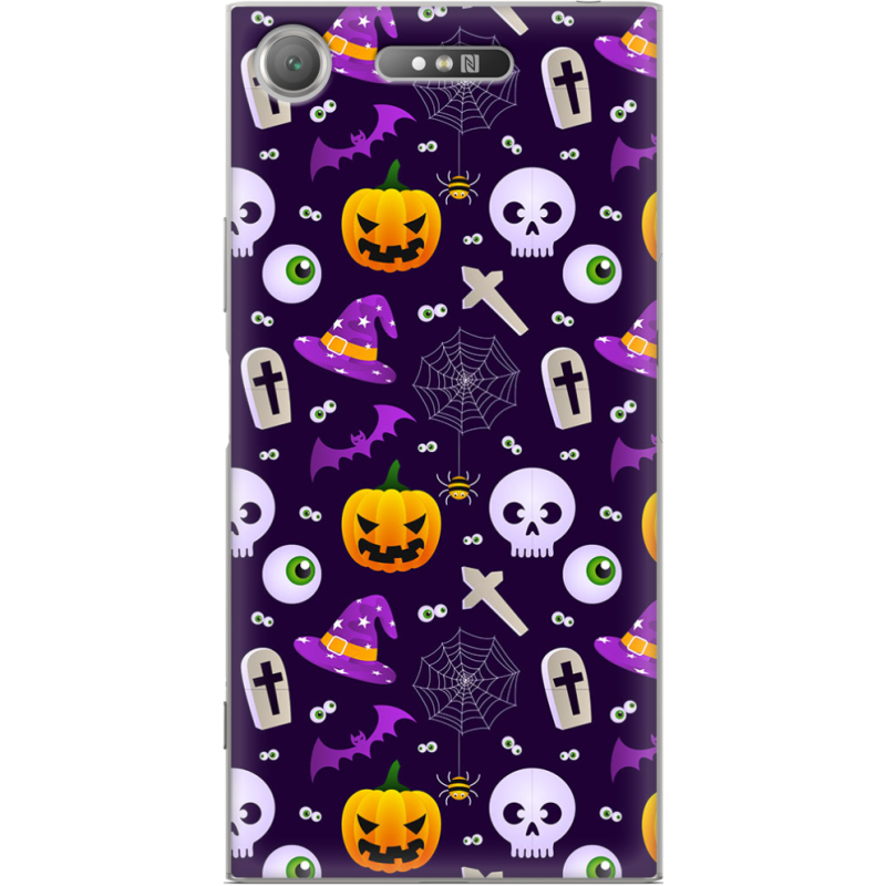 Чехол Uprint Sony Xperia XZ1 G8342 Halloween Purple Mood