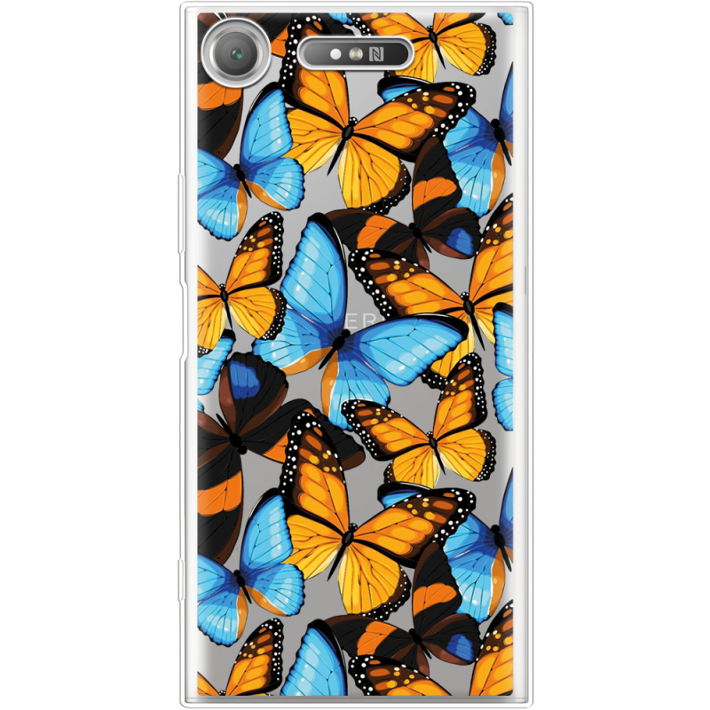 Прозрачный чехол Uprint Sony Xperia XZ1 G8342 Butterfly Morpho
