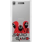 Прозрачный чехол Uprint Sony Xperia XZ1 G8342 siquid game люди в красном