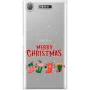 Прозрачный чехол Uprint Sony Xperia XZ1 G8342 Merry Christmas