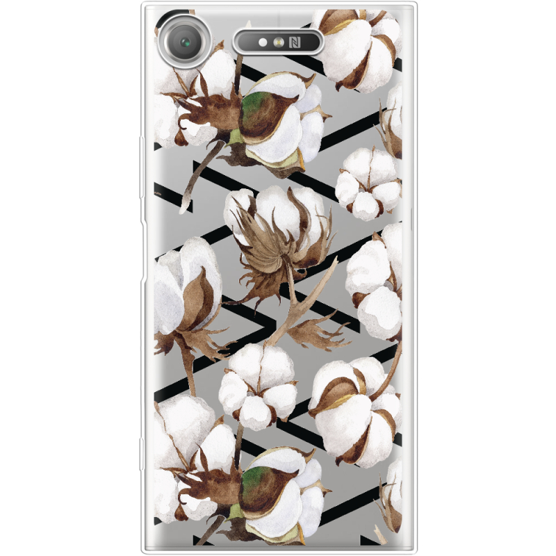 Прозрачный чехол Uprint Sony Xperia XZ1 G8342 Cotton flowers