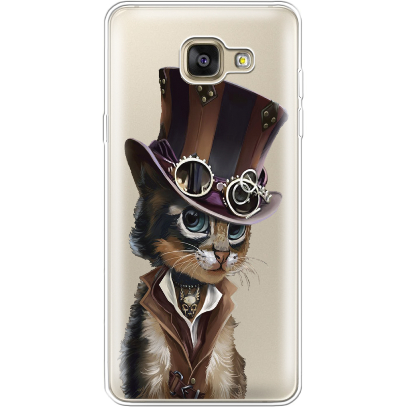 Прозрачный чехол Uprint Samsung A710 Galaxy A7 2016 Steampunk Cat