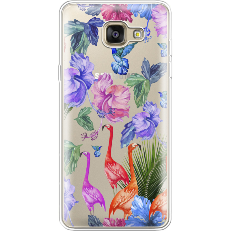 Прозрачный чехол Uprint Samsung A710 Galaxy A7 2016 Flamingo