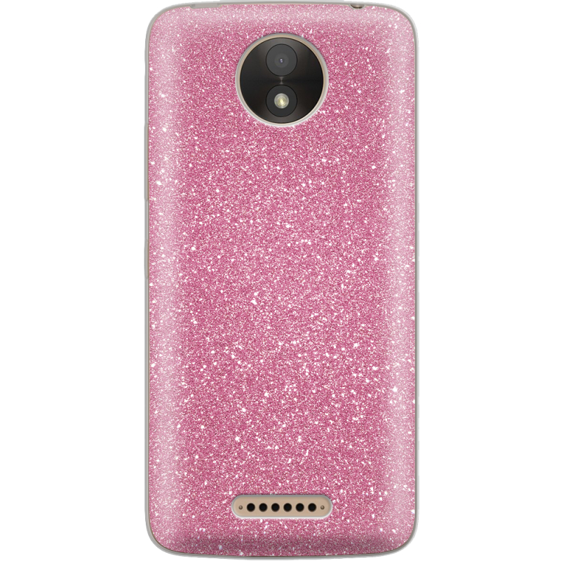 Чехол с блёстками Motorola Moto C XT1750 Розовый