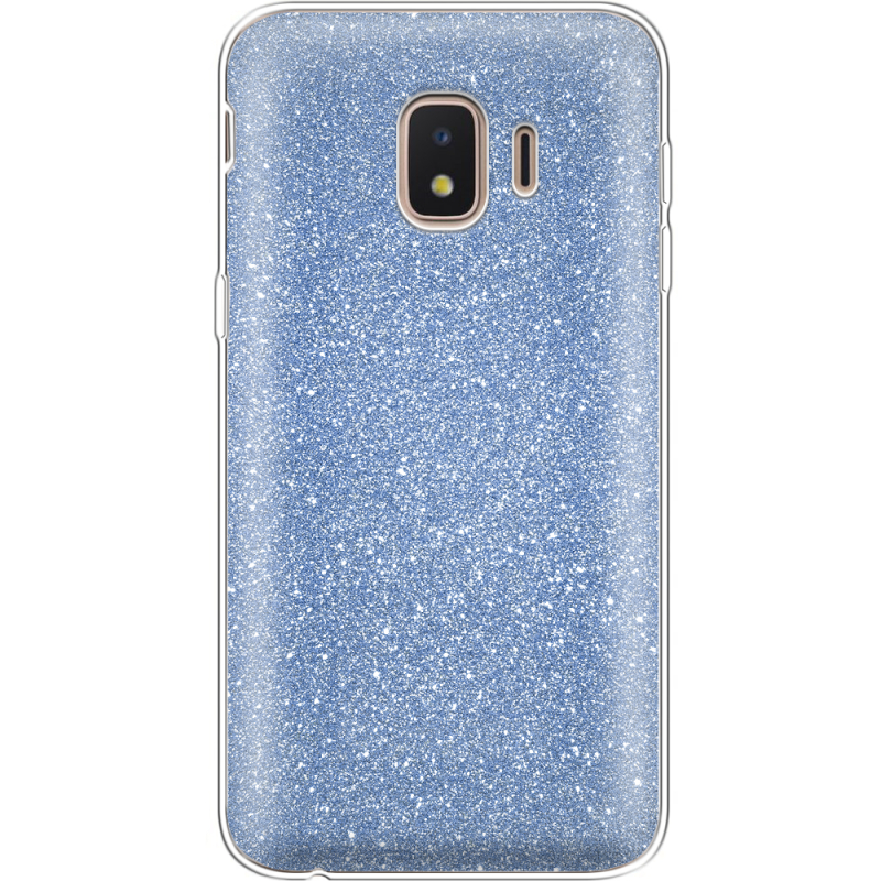 Чехол с блёстками Samsung J260 Galaxy J2 Core Голубой
