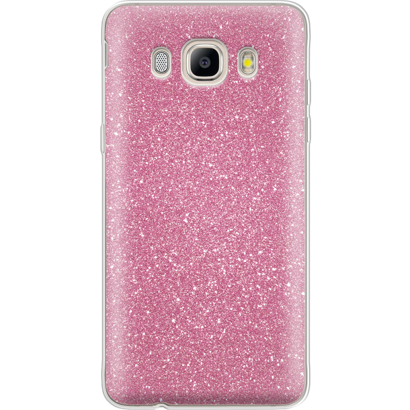 Чехол с блёстками Samsung J710 Galaxy J7 2016 Розовый
