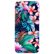Чехол Uprint Apple iPhone 4 flowers in the tropics