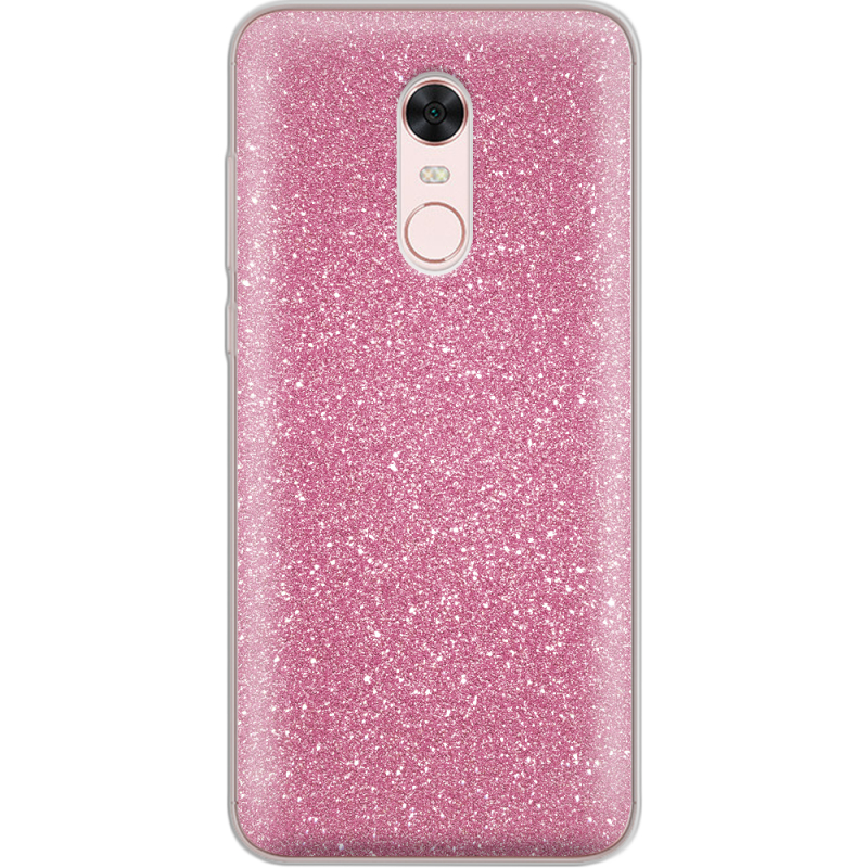 Чехол с блёстками Xiaomi Redmi 5 Plus Розовый