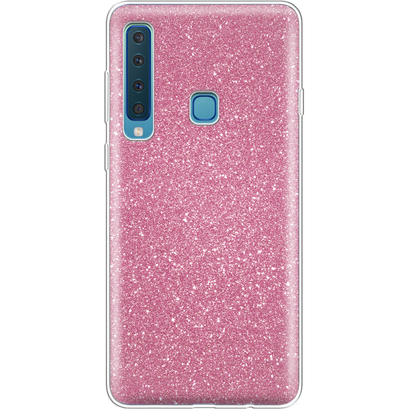 Чехол с блёстками Samsung A920 Galaxy A9 2018 Розовый