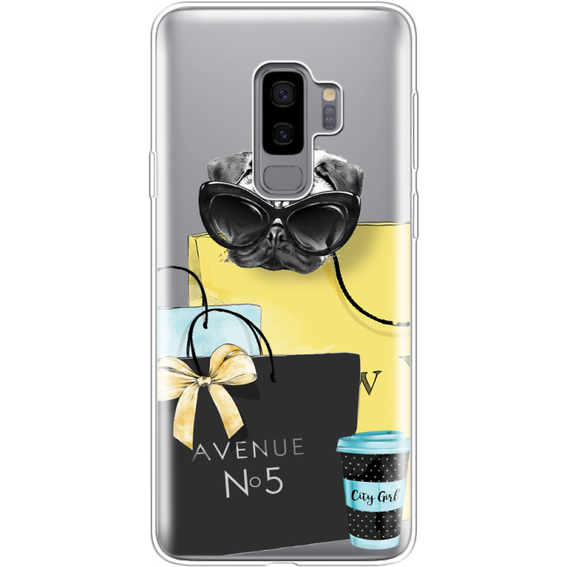Прозрачный чехол Uprint Samsung G965 Galaxy S9 Plus Fashion Pug