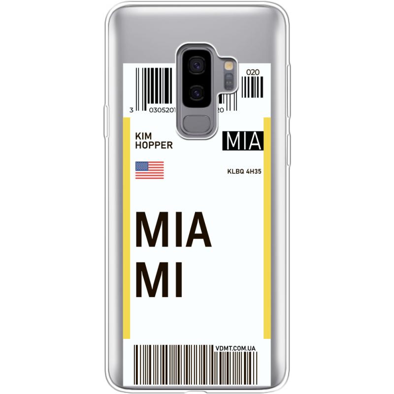 Прозрачный чехол Uprint Samsung G965 Galaxy S9 Plus Ticket Miami