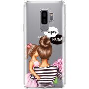 Прозрачный чехол Uprint Samsung G965 Galaxy S9 Plus Super Mama and Daughter
