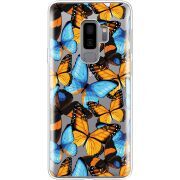 Прозрачный чехол Uprint Samsung G965 Galaxy S9 Plus Butterfly Morpho