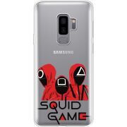 Прозрачный чехол Uprint Samsung G965 Galaxy S9 Plus siquid game люди в красном