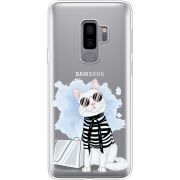 Прозрачный чехол Uprint Samsung G965 Galaxy S9 Plus Cat Style