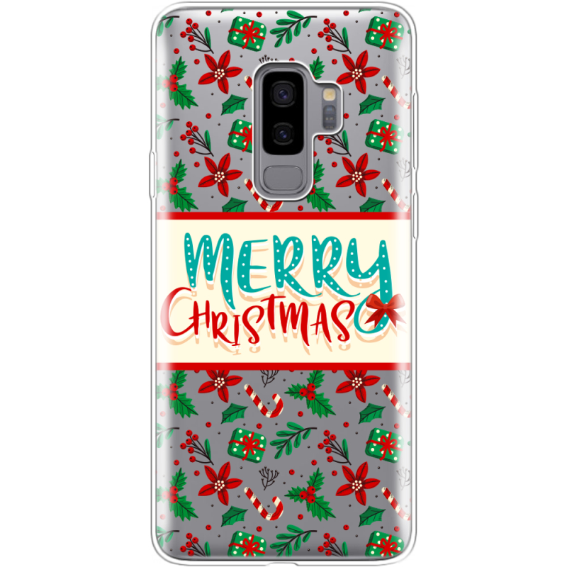 Прозрачный чехол Uprint Samsung G965 Galaxy S9 Plus Vintage Christmas Pattern