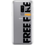 Прозрачный чехол Uprint Samsung G965 Galaxy S9 Plus Free Fire Black Logo