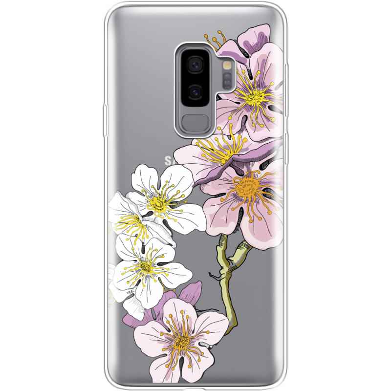 Прозрачный чехол Uprint Samsung G965 Galaxy S9 Plus Cherry Blossom