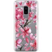 Прозрачный чехол Uprint Samsung G965 Galaxy S9 Plus Pink Magnolia