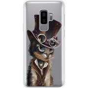 Прозрачный чехол Uprint Samsung G965 Galaxy S9 Plus Steampunk Cat